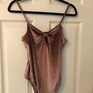 Xhilaration onesie in rose velvet